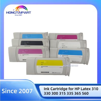 شراء 775ML Empty Ink Cartridge Compatible with HP Latex 310 330 300 315 335 365 560 Models 831C CZ694A-PK CZ695A-C CZ696A-M CZ697A-Y CZ698A-LC CZ699A-LM CZ706A-OP التصنيع عبر الإنترنت
