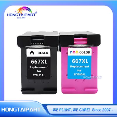 بطاقة الحبر 3YM81AL 3YM80AL 667XL 667 لشركة HP DeskJet Ink Advantage 1275 2374 2375 2376 2775 2776 ، بالإضافة إلى 6475 6476 ، DeskJet Plus Ink Advantage 6075 الطابعة
