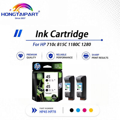 خرطوشة حبر HP45 51645A و HP78 6578D الأصلية المعتمدة من الرقاقة، مقاومة للنزف، مستقرة للأرشفة، متوافقة مع طابعات HP 710c 815C 1180C 1280 CAD Plotter