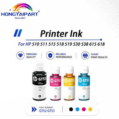 حبر طابعة ملون زاهٍ مضاد للانسداد GT52 GT53 لـ HP 510 511 515 518 519 530 538 615 618