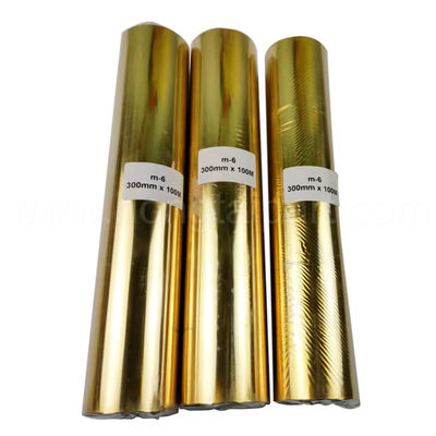 رقائق الذهب 300 مللي متر × 120 متر لملحقات رقائق المبيعات الساخنة DC-300TJ لآلة البرنز بجودة عالية